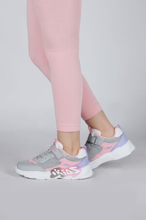 30013 Açık Gri - Pembe Kız Çocuk Sneaker Günlük Spor Ayakkabı - 5