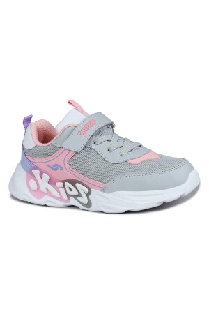 30013 Açık Gri - Pembe Kız Çocuk Sneaker Günlük Spor Ayakkabı - 7