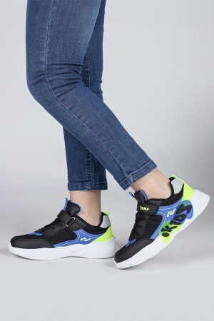 30013 Siyah - Mavi Üniseks Çocuk Sneaker Günlük Spor Ayakkabı - Jump (1)