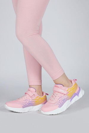 30030 Pembe - Mor - Sarı Kız Çocuk Sneaker Günlük Spor Ayakkabı - 4
