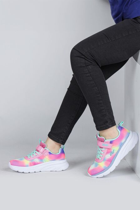 30034 Fuşya - Çok Renkli Kız Çocuk Sneaker Günlük Spor Ayakkabı - 4