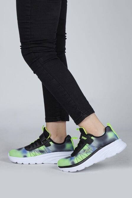 30034 Siyah - Yeşil Kız Çocuk Sneaker Günlük Spor Ayakkabı - 3
