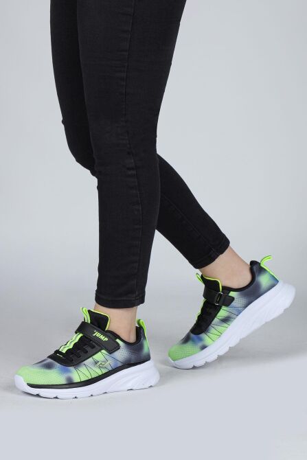 30034 Siyah - Yeşil Kız Çocuk Sneaker Günlük Spor Ayakkabı - 5