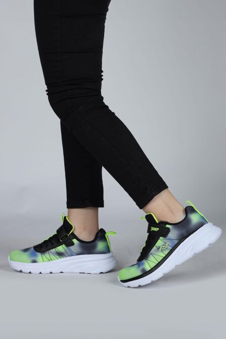 30034 Siyah - Yeşil Kız Çocuk Sneaker Günlük Spor Ayakkabı - 6