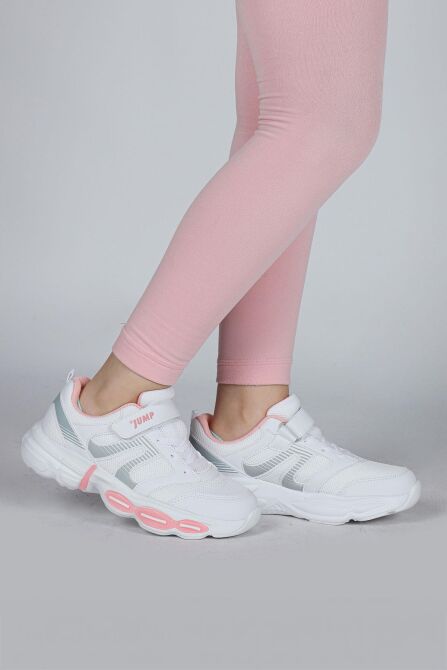 30037 Beyaz - Pembe Kız Çocuk Sneaker Günlük Spor Ayakkabı - 2