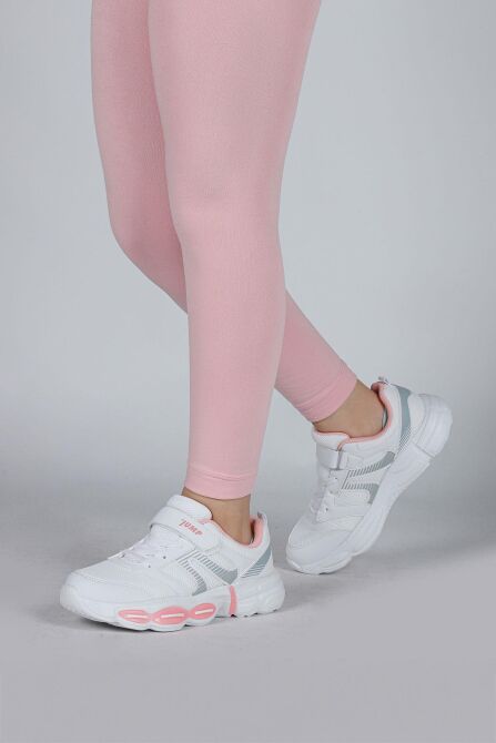 30037 Beyaz - Pembe Kız Çocuk Sneaker Günlük Spor Ayakkabı - 5
