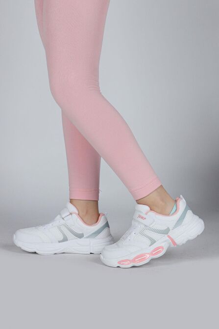 30037 Beyaz - Pembe Kız Çocuk Sneaker Günlük Spor Ayakkabı - 6