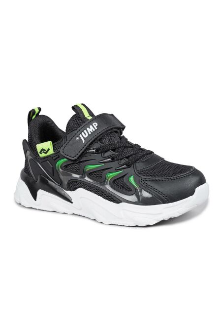 30054 Siyah - Neon Yeşil Üniseks Çocuk Sneaker Günlük Spor Ayakkabı - 7
