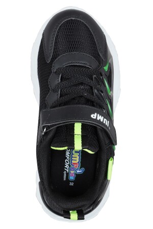 30054 Siyah - Neon Yeşil Üniseks Çocuk Sneaker Günlük Spor Ayakkabı - 8