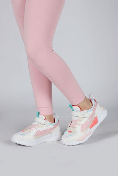 30058 Bej - Pembe - Mint Kız Çocuk Sneaker Günlük Spor Ayakkabı - 5