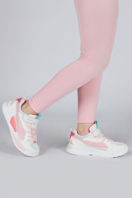 30058 Bej - Pembe - Mint Kız Çocuk Sneaker Günlük Spor Ayakkabı - 6