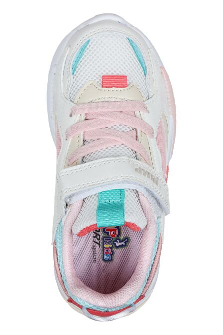 30058 Bej - Pembe - Mint Kız Çocuk Sneaker Günlük Spor Ayakkabı - 8