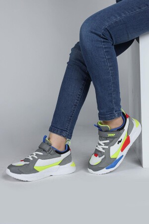 30058 Gri - Beyaz - Çok Renkli Üniseks Çocuk Sneaker Günlük Spor Ayakkabı - 6