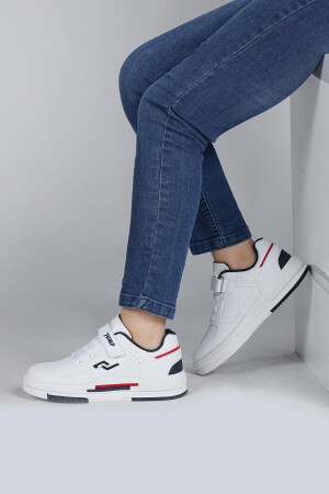 30061 Beyaz - Lacivert Üniseks Çocuk Sneaker Günlük Spor Ayakkabı - 4