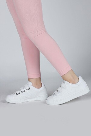 30110 Beyaz Cırtlı Üniseks Çocuk Sneaker Günlük Spor Ayakkabı - 3
