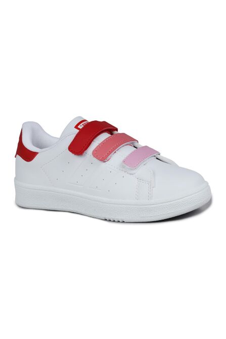 30110 Kırmızı - Beyaz Cırtlı Kız Çocuk Sneaker Günlük Spor Ayakkabı - 7