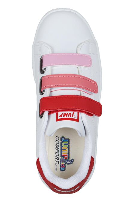 30110 Kırmızı - Beyaz Cırtlı Kız Çocuk Sneaker Günlük Spor Ayakkabı - 8