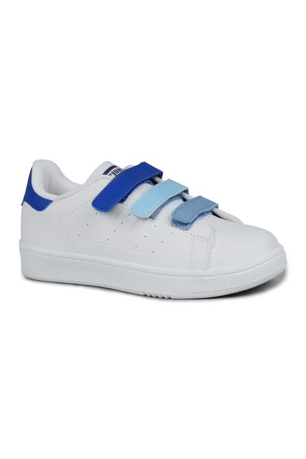 30110 Mavi - Beyaz Cırtlı Erkek Çocuk Sneaker Günlük Spor Ayakkabı - 7