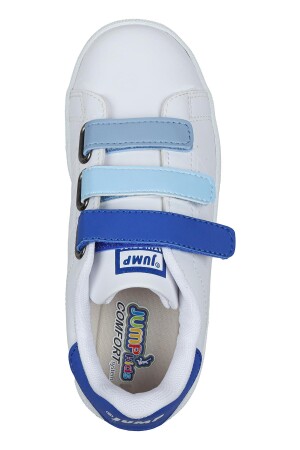 30110 Mavi - Beyaz Cırtlı Erkek Çocuk Sneaker Günlük Spor Ayakkabı - 8