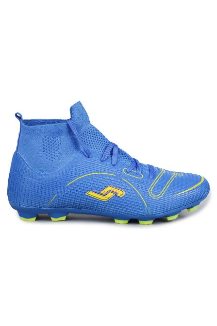 30201 Mavi - Neon Yeşil Çoraplı Çim - Halı Saha Krampon Futbol Ayakkabısı - 1